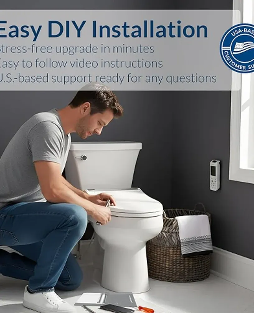 Foto 5 de BioBidet Dicha BB2000 - Inodoro Inteligente de Bidé con Agua Caliente Ilimitada, Clase Premier