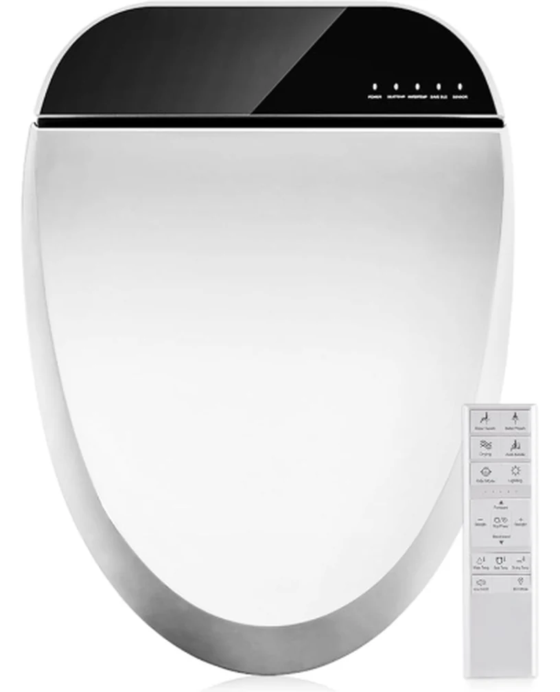 Combier 102S-B - Asiento de Inodoro para Bidé con Turbo Wash y Control Remoto, Alargado