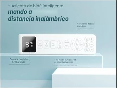 Foto 5 de MEJE #001U — Bidé Inteligente con Boquilla de Acero Inoxidable, Apertura Automática y Sensor de Presencia