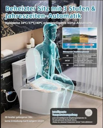 Foto 6 de Sanyipace Bidé Electrónico con Tapa Automática y Control Dual — Asiento de Inodoro Inteligente