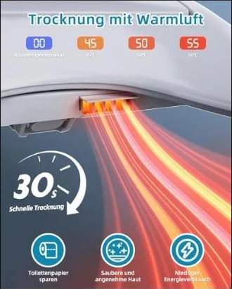 Foto 7 de Sanyipace Bidé Electrónico con Tapa Automática y Control Dual — Asiento de Inodoro Inteligente